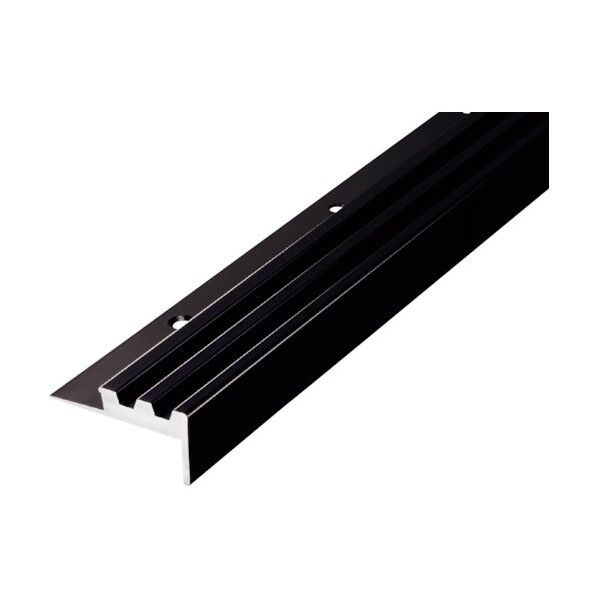 ノンスリップ 11-3025BLブラック アルミアシステップ 穴明 2,000mm 11-3025BL20 1点