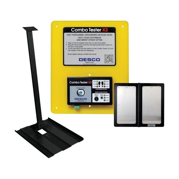 リストストラップ&シューズチェッカー、デュアルフットプレート及びスタンド付き 19271 1点