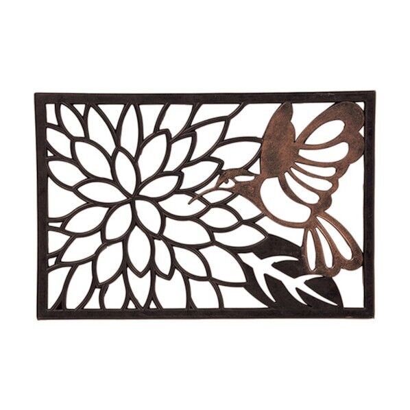 お洒落なエントランスラバーマット FWRB-2917 500×760 ブラック 240003020 1枚