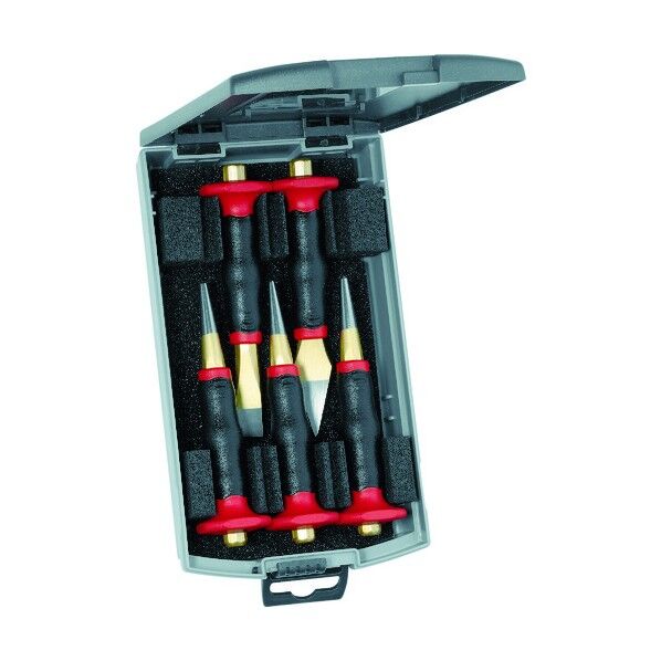 RENNSTEIG ハンドガード付チゼル5点セット プラスチックボックス 1S