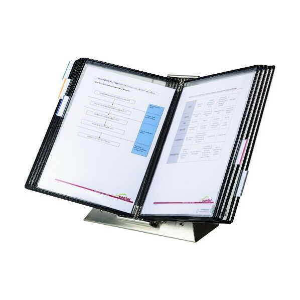 掲示用抗菌ファイルスタンド(ステンレス) スタンドタイプ A4×10 434807 1点