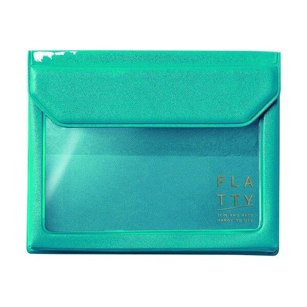 キングジム FLATTY カ－ドサイズ 水色 5356-MI 1個