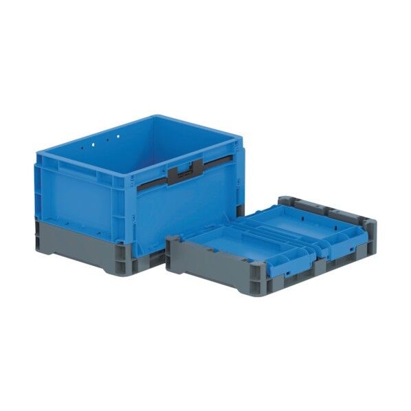 折りたたみコンテナー 560760 オリコンEP22B-3 グレー/ブルー 560760GL803BL503 1点