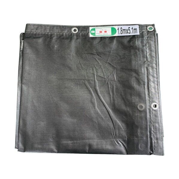 メッシュシート 黒 1.8×5.1m ハトメ300ピッチ 6300008567 1点