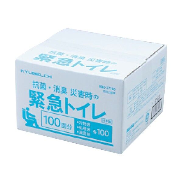 抗菌・消臭 災害時の緊急トイレ100回分 KBO-27100 6300009244 1点