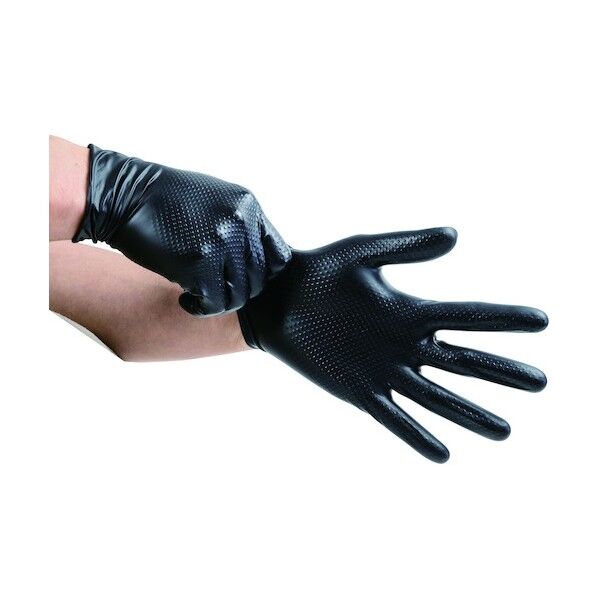 ダイノグローブ塩化ビニール手袋 Mサイズ ブラック M MMDG-2410BL-M 50枚