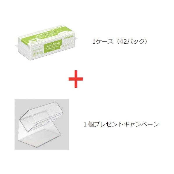 エルヴェール ペーパータオルエコセレクト 小判+ディスペンサーセット 703413+DISPENSER SET 1点