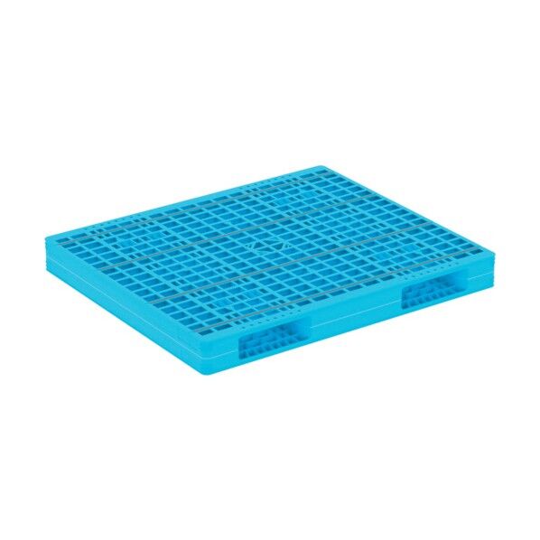 プラスチックパレット 814357 R2-1113-3 ライトブルー 81435701BL510 1点...