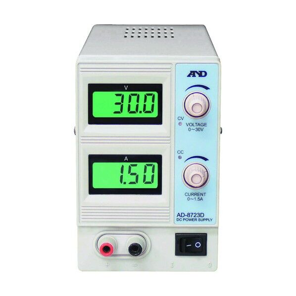 エー・アンド・デイ 直流安定化電源 D8723D(30V-1.5) 一般(ISO)校正付(検査成績書+トレサビリティ体系図) AD8723D-00A00 1点