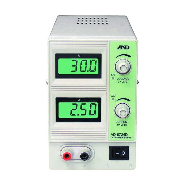 直流安定化電源 D8724D(30V-2.5) 一般(ISO)校正付(検査成績書+トレサビリティ体系図) AD8724D-00A00 1点
