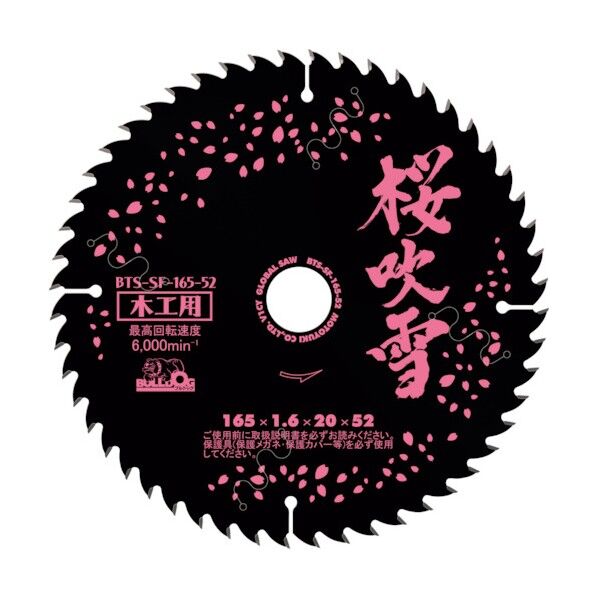 ブラック 刃数52×外径147mm BTS-SF-147-52 1枚