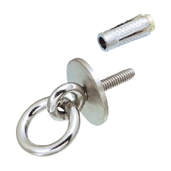 水本機械 水本 ステンレス 丸カンボルトS型(アンカープラグ付) 捻子径W-1/4 51 x 36 x 54 mm BSR-6W 1...