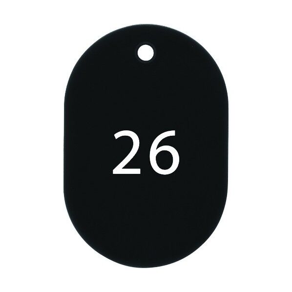 OP 番号札 大 番号入り26~50 黒 (25枚入) 黒 BF-51-BK 25枚