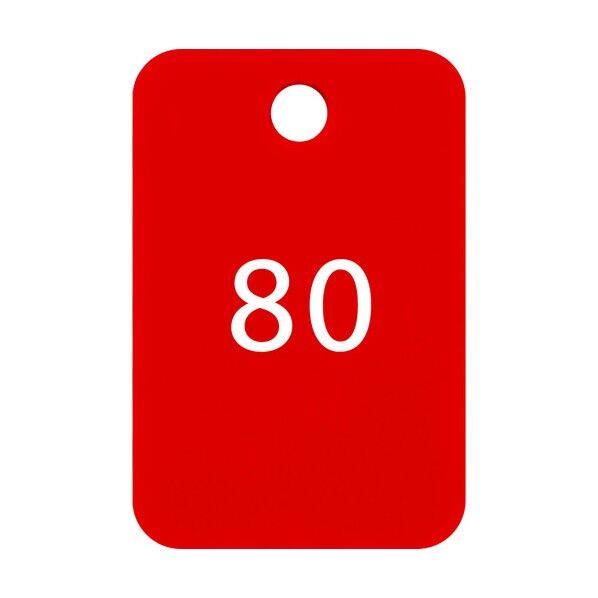 番号札 四角 大 番号入り76~100 赤 赤 BF-57-RD 25枚