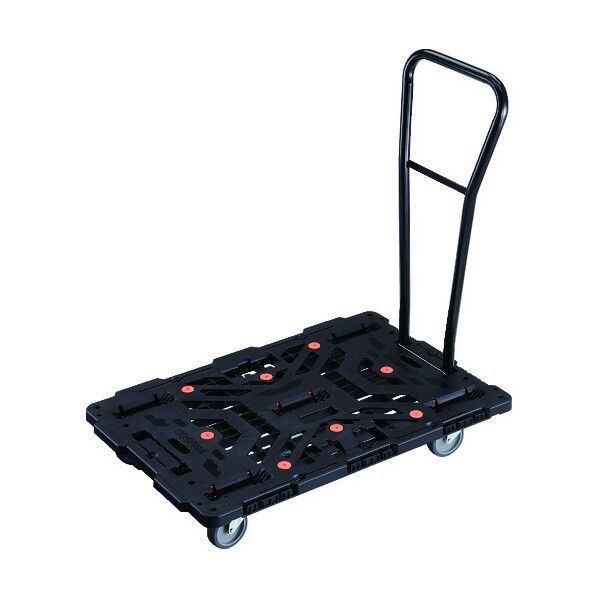 連結式樹脂製平台車 ビートル 900X600 自在5輪 脱着式ハンドル付 BT900J5H-E100 1点