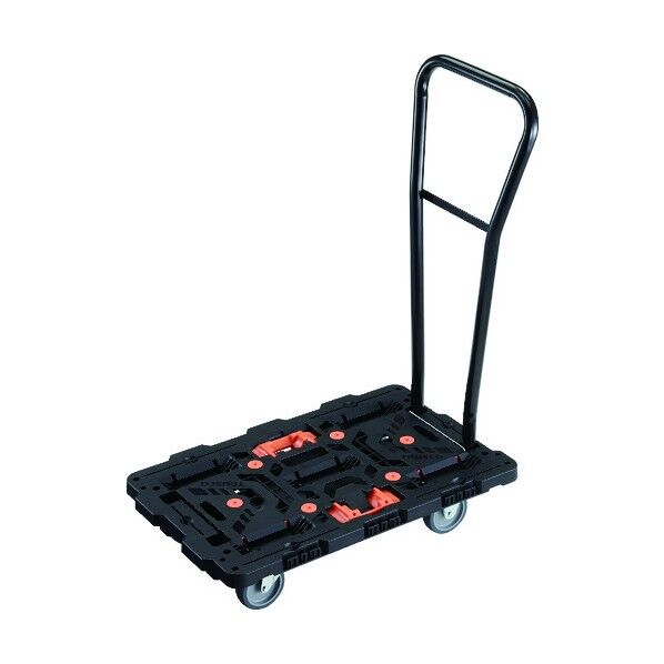 連結式樹脂製平台車 ビートル 700X450 自在3輪 脱着式ハンドル付 とめたろう付 BT700J3H-E100T 1点