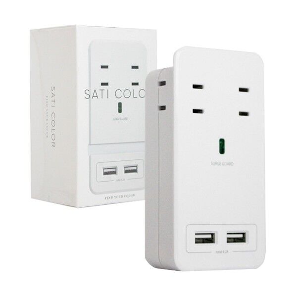 SATI COLOR AC4個口 4.2A USB ホワイト ホワイト CT221WH 1個