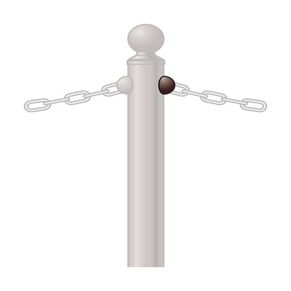 鋼製タイプ(チェーン柵)シティタイプ車止め部材(チェーン取り付け金具 CR1/CR3用)