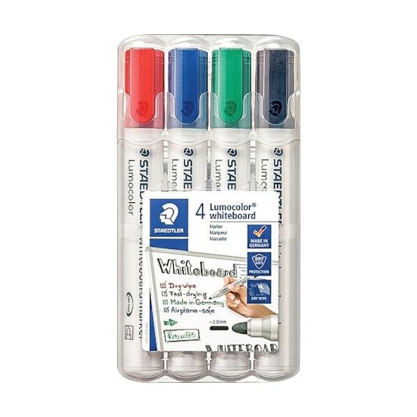 ルモカラー ホワイトボードマーカー 4色セット 351 WP4 4本