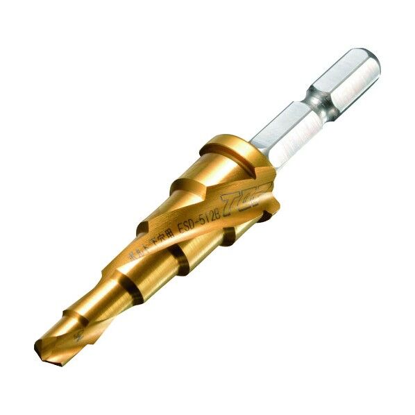 TOP電動ドリル用ボルト下穴用ステップドリル 5段