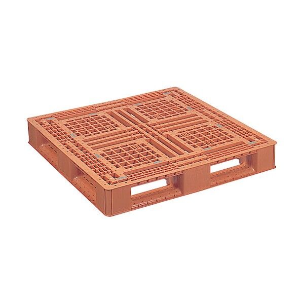 プラッスチックパレットFAー1010 片面4方差し ブラウン