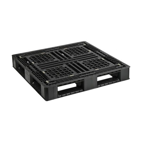プラスチックパレットFA-1010RR 片面四方差し 黒 FA-1010RR 1点