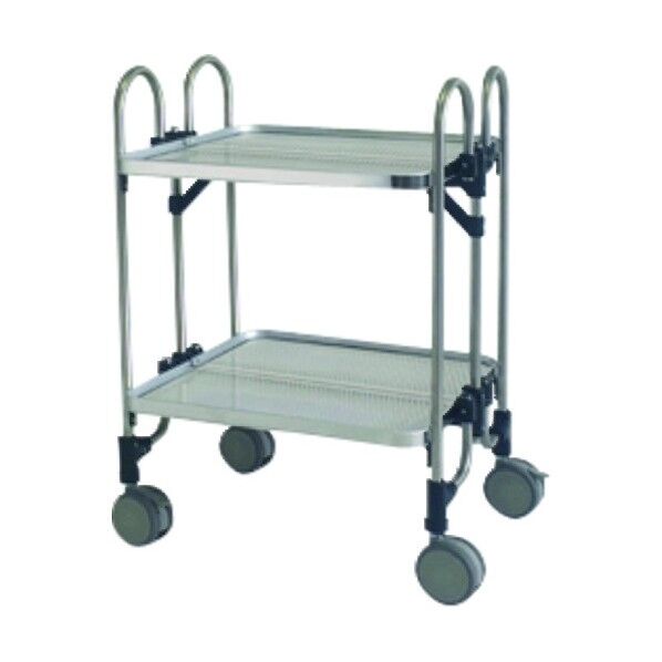 ステンレス パンチング折りたたみ式ワゴン FEOP-2 1点