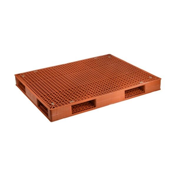 プラスチックパレットFO-144113（140） 両面四方差し ブラウン