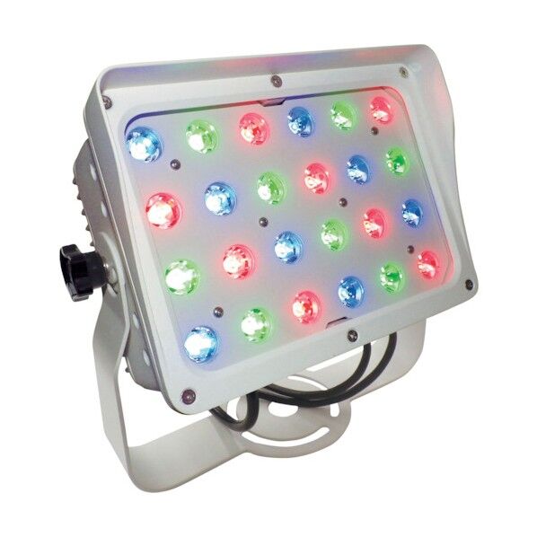 LED投光器 RGBカラー 簡易コントローラー付 照射角30°白ボディ FLOOD24ZF30W-C 1点