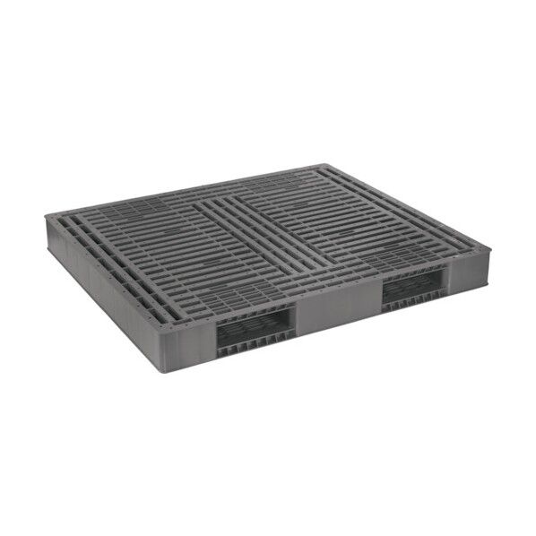 プラスチックパレットFS-1412 両面二方差し グレー FS-1412-GY 1点