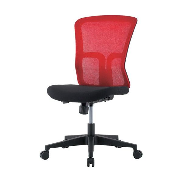 チェア 背メッシュ/座布張り レッド GSM-10 RD 1点