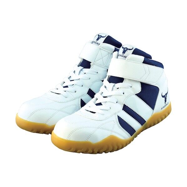 ハイカットセーフティスニーカー ホワイト/ネイビー 24.5CM GT-EVOX 1点