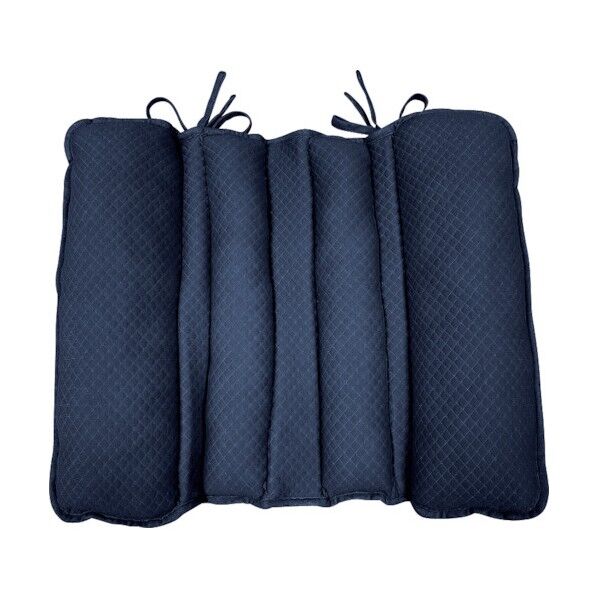 ビーズ背中クッション 54×47×3.5cm 抗菌機能 ネイビー