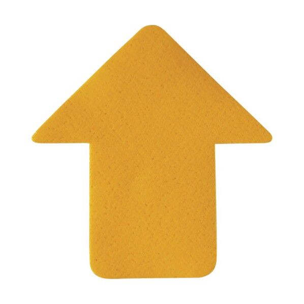 5Sフロア表示ステッカー 矢印型 黄 76×70mm セット J1023 10枚