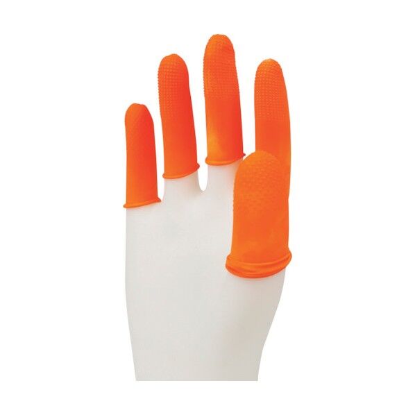 指サック(すべり止め付き) Lサイズ ラテックス オレンジ J2399-L 480個