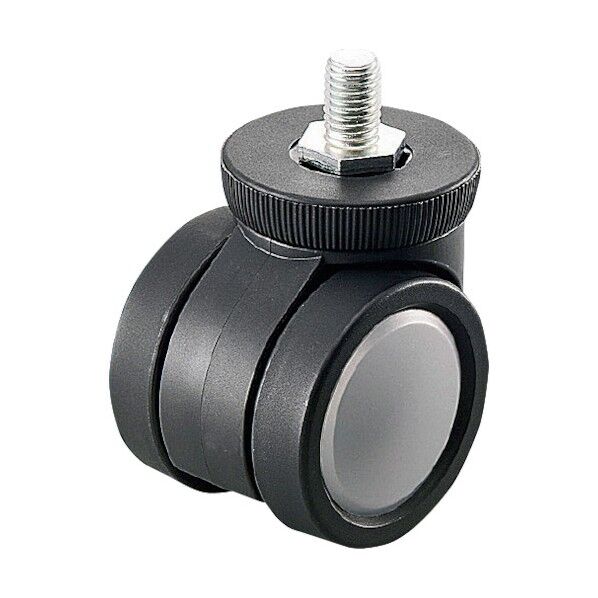 リフトロックキャスター ナイロン車 φ50 M12 シルバー 高さ調整可 K100-50-S12 1点