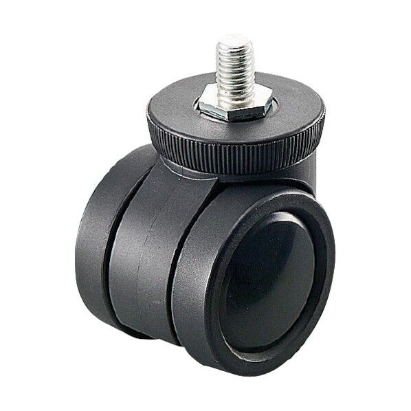 リフトロックキャスター ナイロン車 φ50 M10 黒 高さ調整可 K100-50-B10 1点