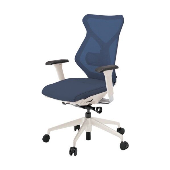 セクアチェア ハイバック ベースカラーWW アジャスタブル肘 張地 ネイビーブルー KG-367JV1-WWB2 1点