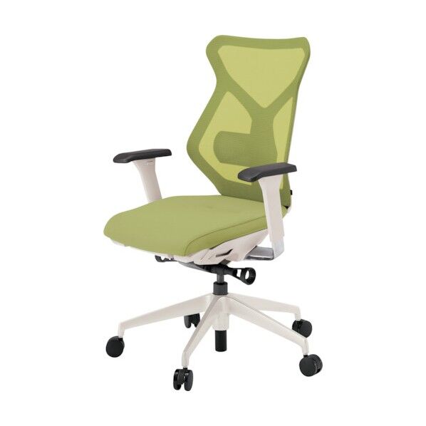 セクアチェア ハイバック ベースカラーWW アジャスタブル肘 張地 モスグリーン KG-367JV1-WWQ6 1点