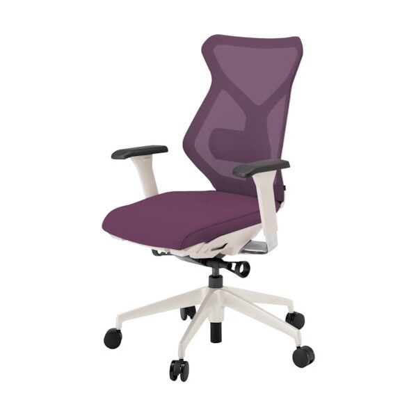 セクアチェア ハイバック ベースカラーWW アジャスタブル肘 張地 プラムパープル KG-367JV1-WWX7 1点