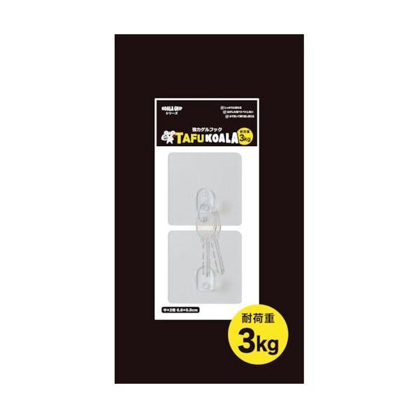 強力ゲルフック タフコアラ 中サイズ 透明 KTF-L2 2個