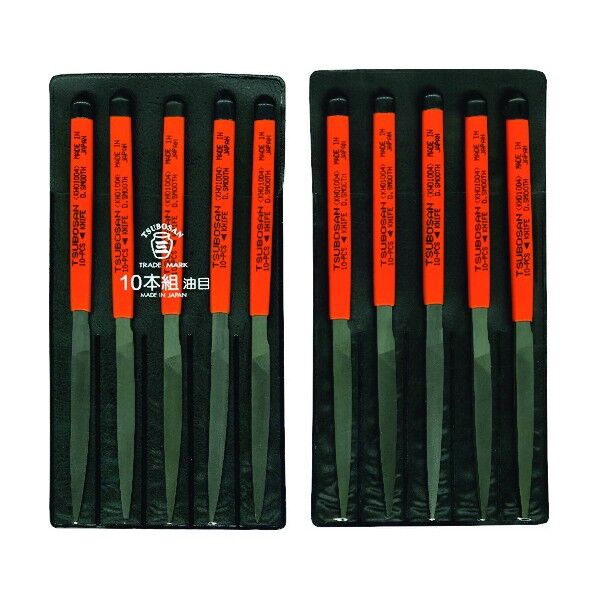ツボサン 組ヤスリ 10本組 刀刃 油目 KH010-04 1点...