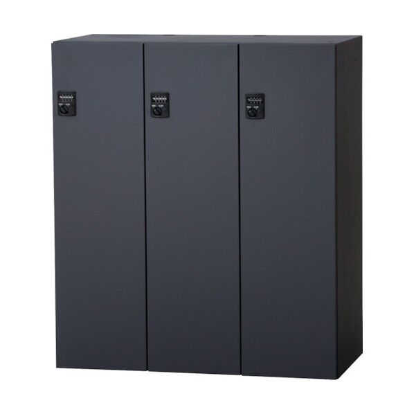 ダイシン工業 パーソナルロッカー3人用ブラック色スマートIC錠仕様 L945-113PLC-B 1点