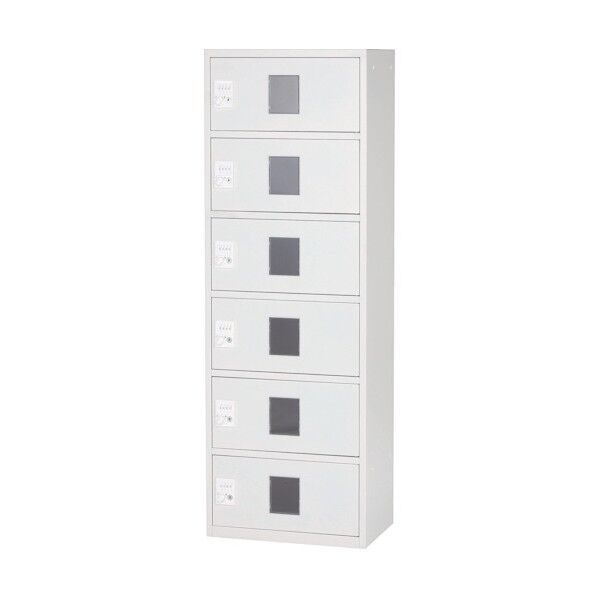 貴重品BOX 1列6段 ブラック LKB-6 BK 1点
