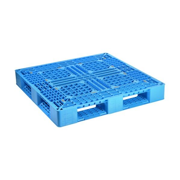 プラスチックパレットLAー1111 片面四方差し 青 LA1111 1点
