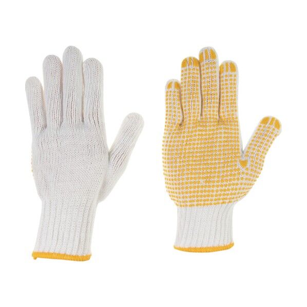 シノ編滑り止め軍手 ログローブ ドット 12双組 LOGLOVE-DOT-12P 1点