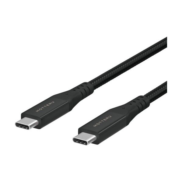 Type-C to Type-Cナイロン被覆ケーブル Gen2 PD最大100W対応 100cm ブラック MOT-CBCCU3G100-BK 1点
