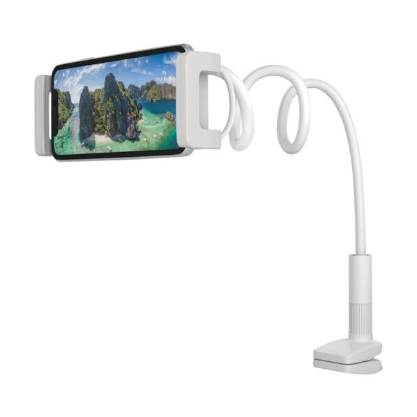 13インチまでのスマホ&タブレットに対応 フレキシブルアームスタンド 1年保証(MOT-SPSTD04) ホワイト MOT-SPSTD04-WH 1点