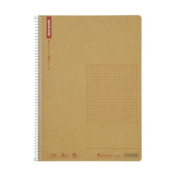 B5スパイラルノート5mm方眼 40枚