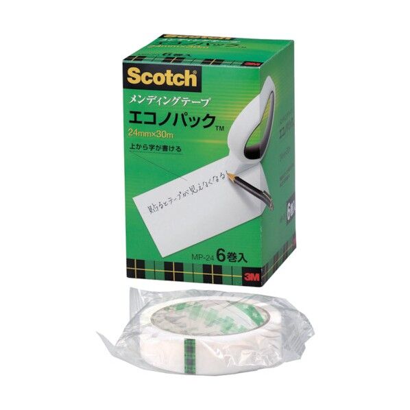 スコッチ メンディングテープエコノパック 24mm×30m 巻芯径76mm 便利グッズ(文具・OA機器) MP-24 6巻